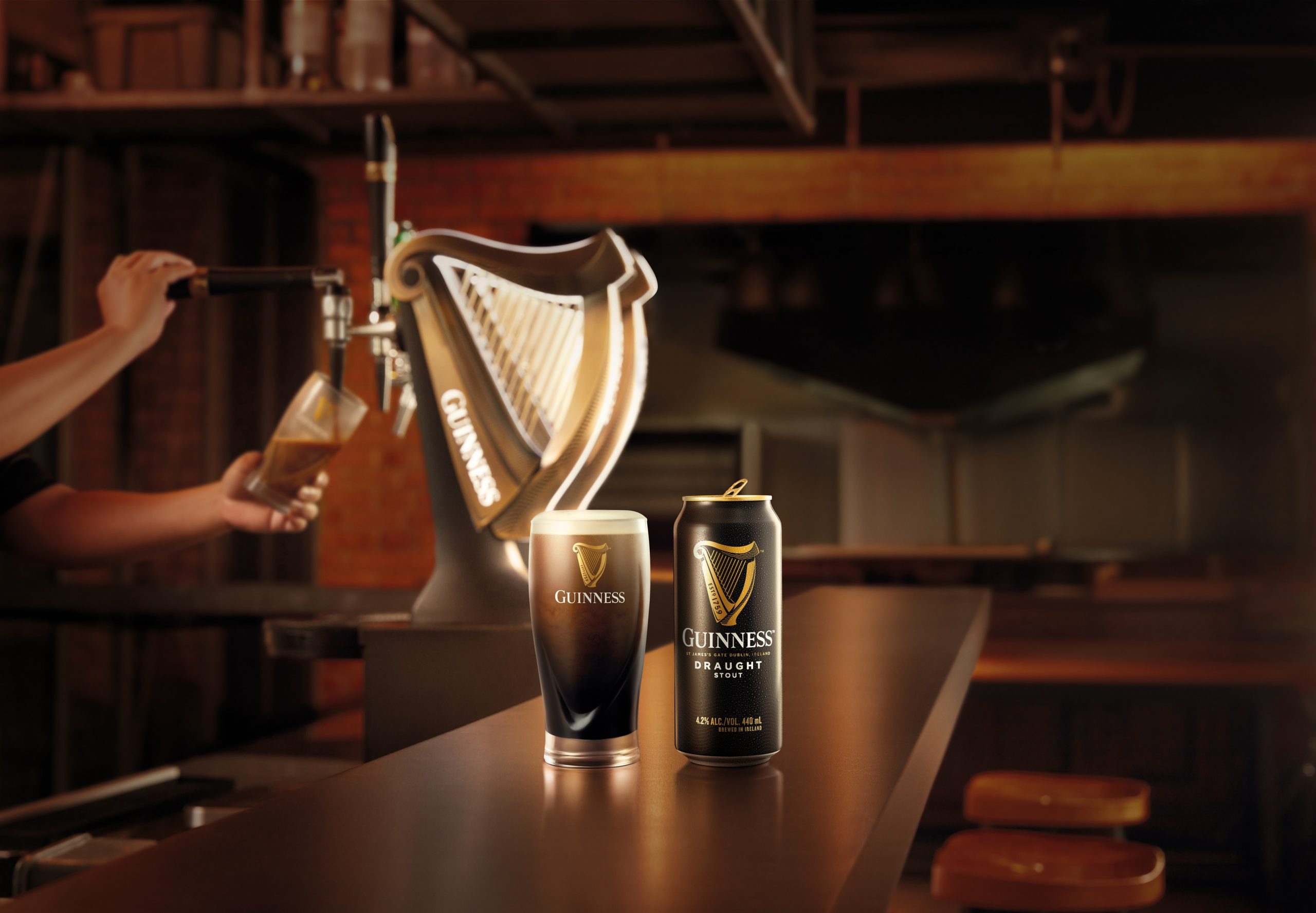 Enjoy Guinness Draught from a can